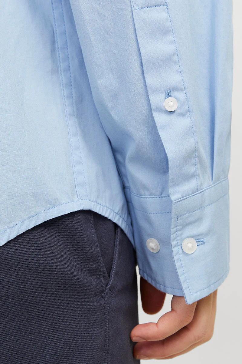 Jack & Jones Cody Relaxed Fit Poplin LS Hemd Chambray Blue - Image 4