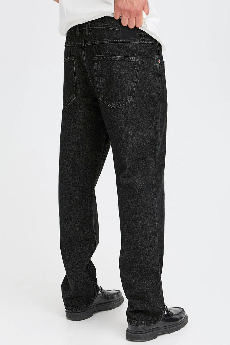 Solid Ryan Relaxed Fit Black Denim - Image 5