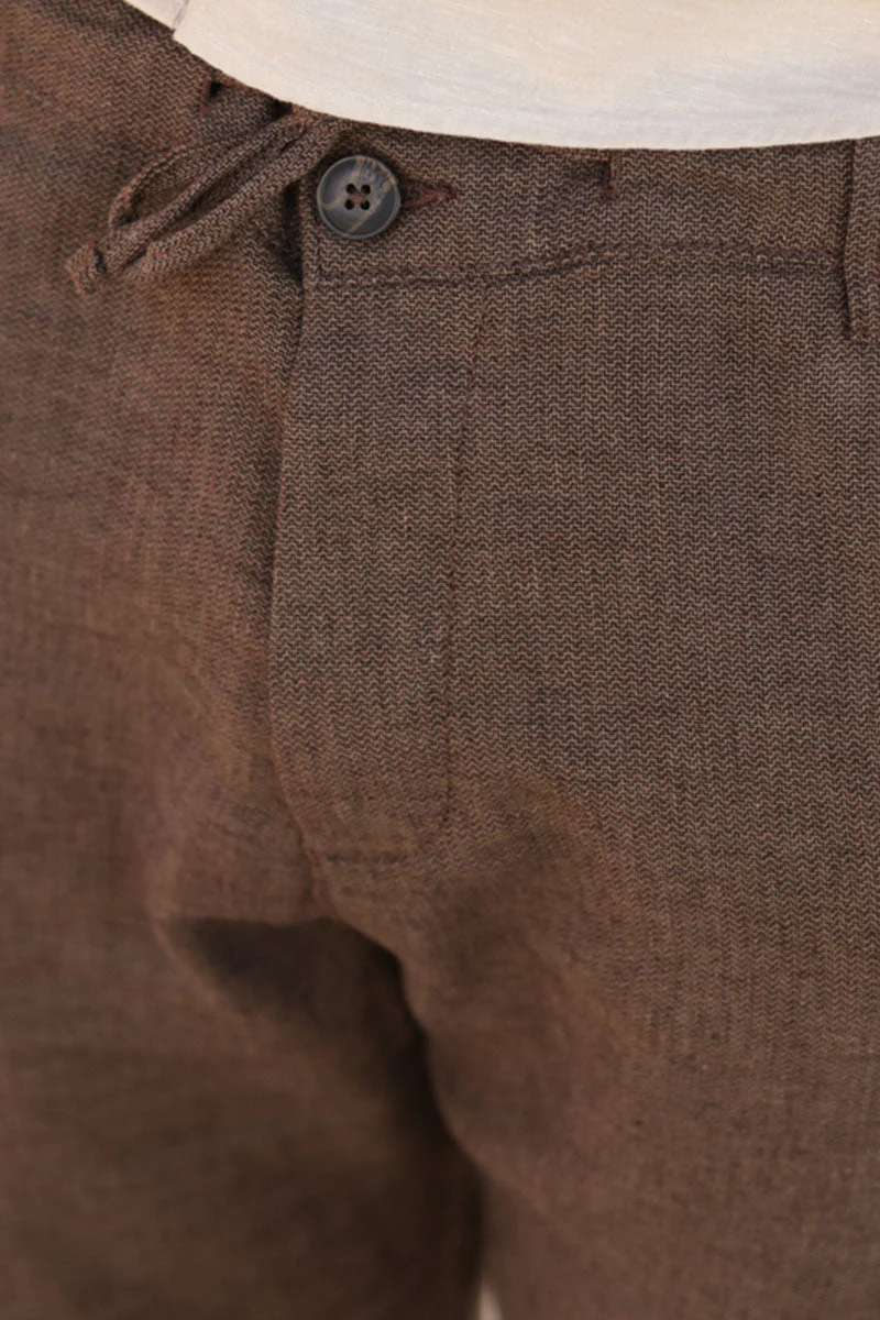 Selected Brody Linen Pants Chocolate Torte - Image 3