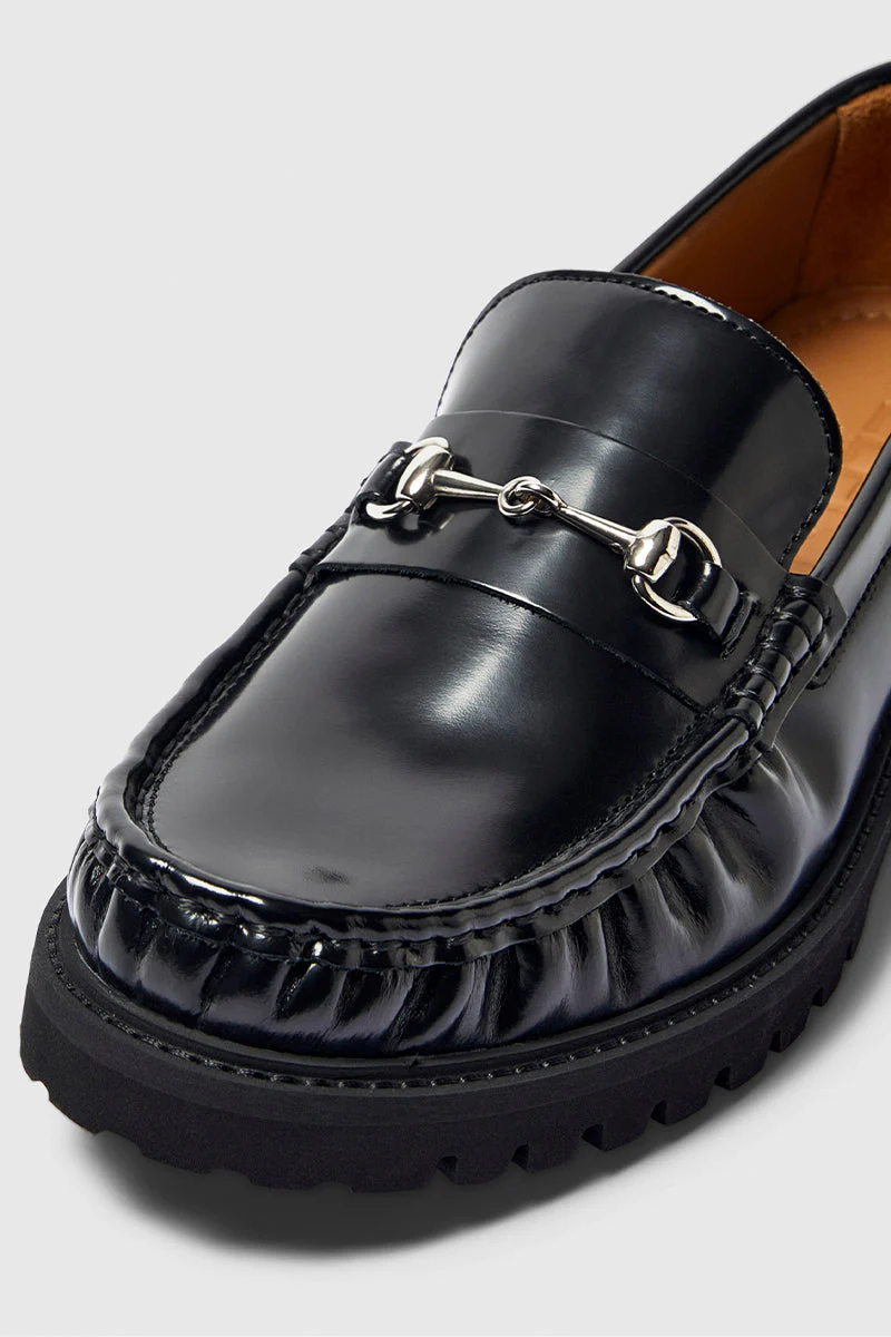 Selected Hugo Leather Horsebit Loafer Black - Image 3