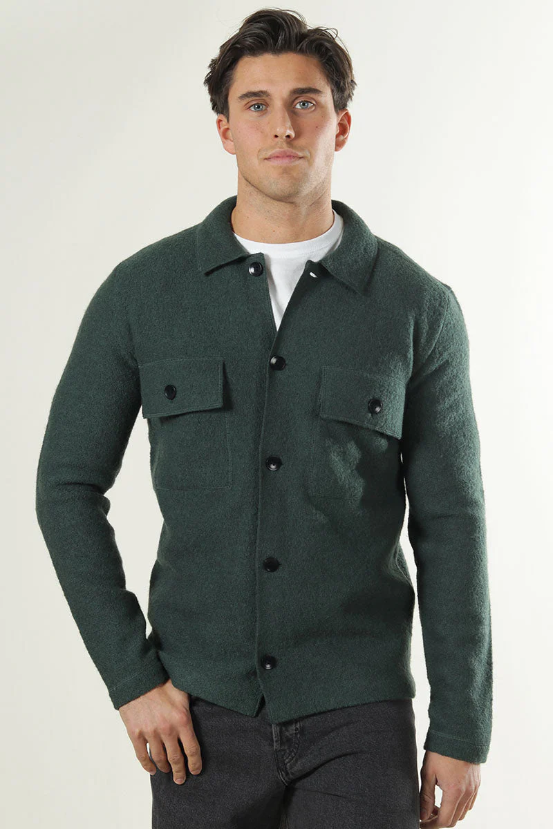Selected Nealy LS Knit Cardigan Deep Forest - Image 4