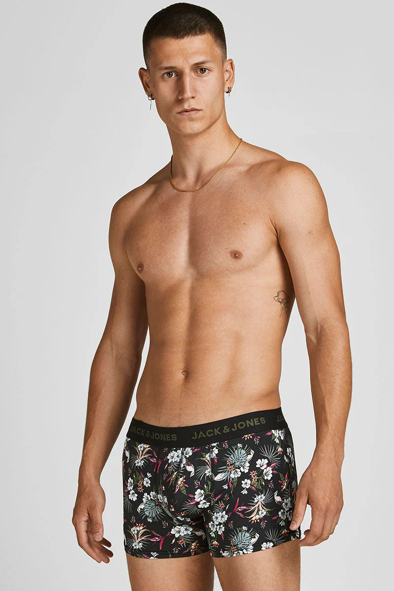 Jack & Jones Flower Microfiber 3 Pack Trunks Black - Image 6