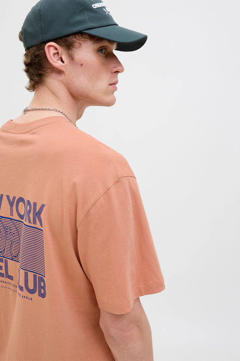 Jack & Jones Padel Club Relaxed Fit Tee  Dusty Coral - Image 5