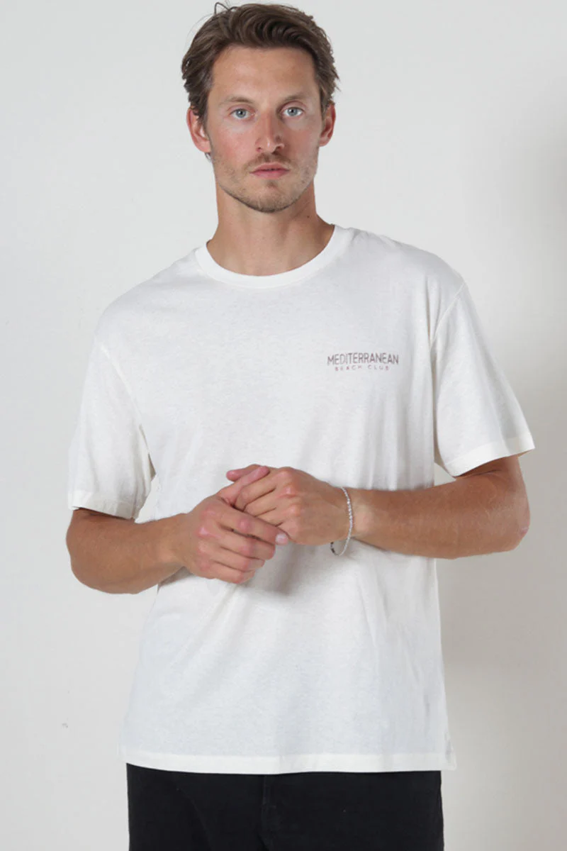 Jack & Jones Beach Club Relaxed Fit Tee Egret - Image 2