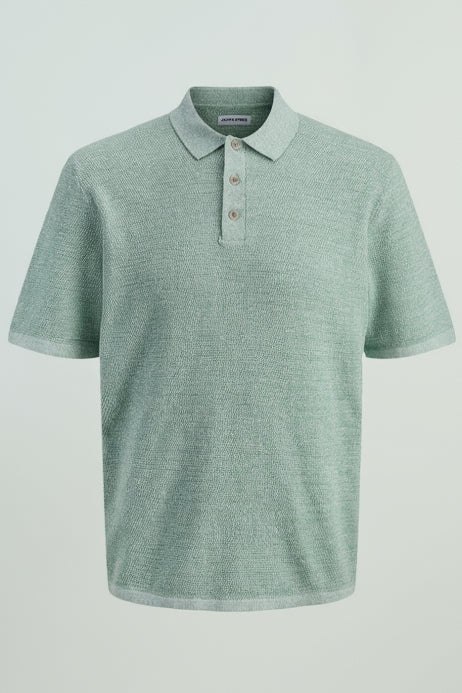 Jack & Jones Goerge Relaxed Fit Knit Polo Granite Green - Image 6