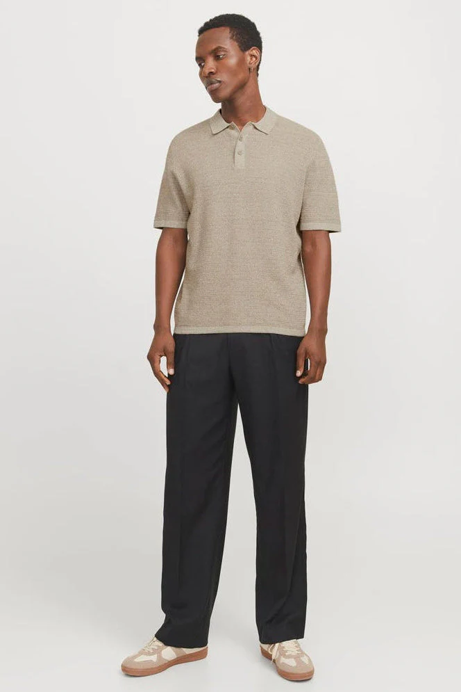 Jack & Jones Goerge Relaxed Fit Knit Polo Coriander - Image 2