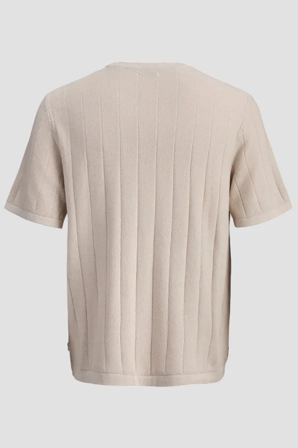 Jack & Jones Bradley Knit Tee SS Moonbeam - Image 5