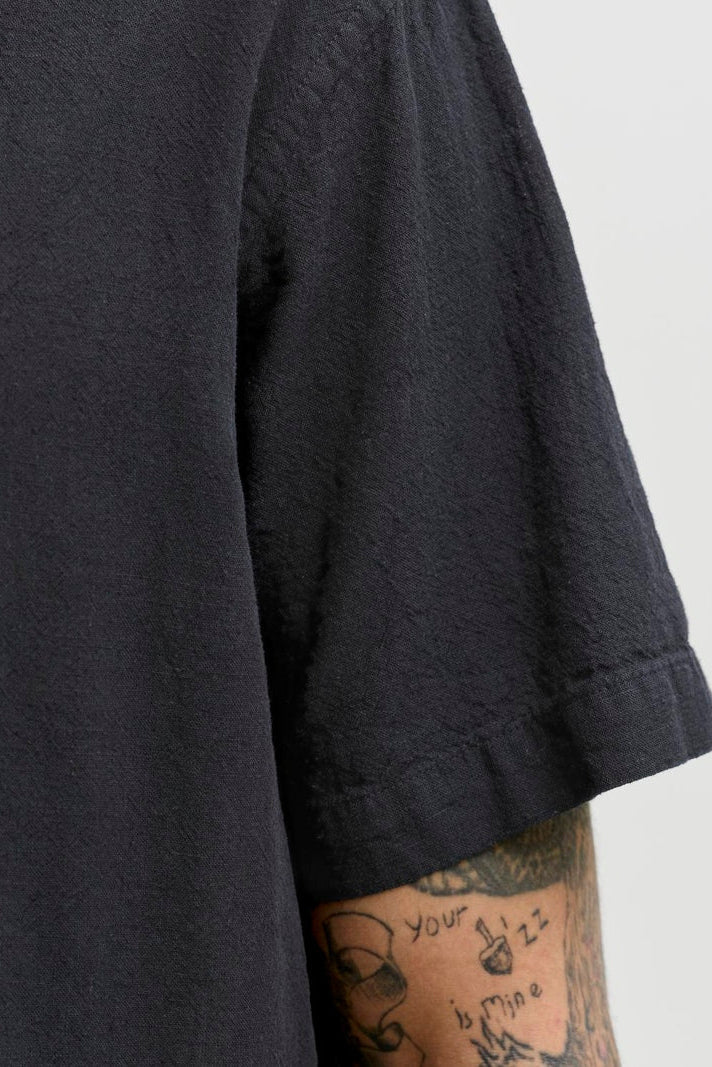 Jack & Jones Summer Shirt Linen Blend SS SN Black - Image 5