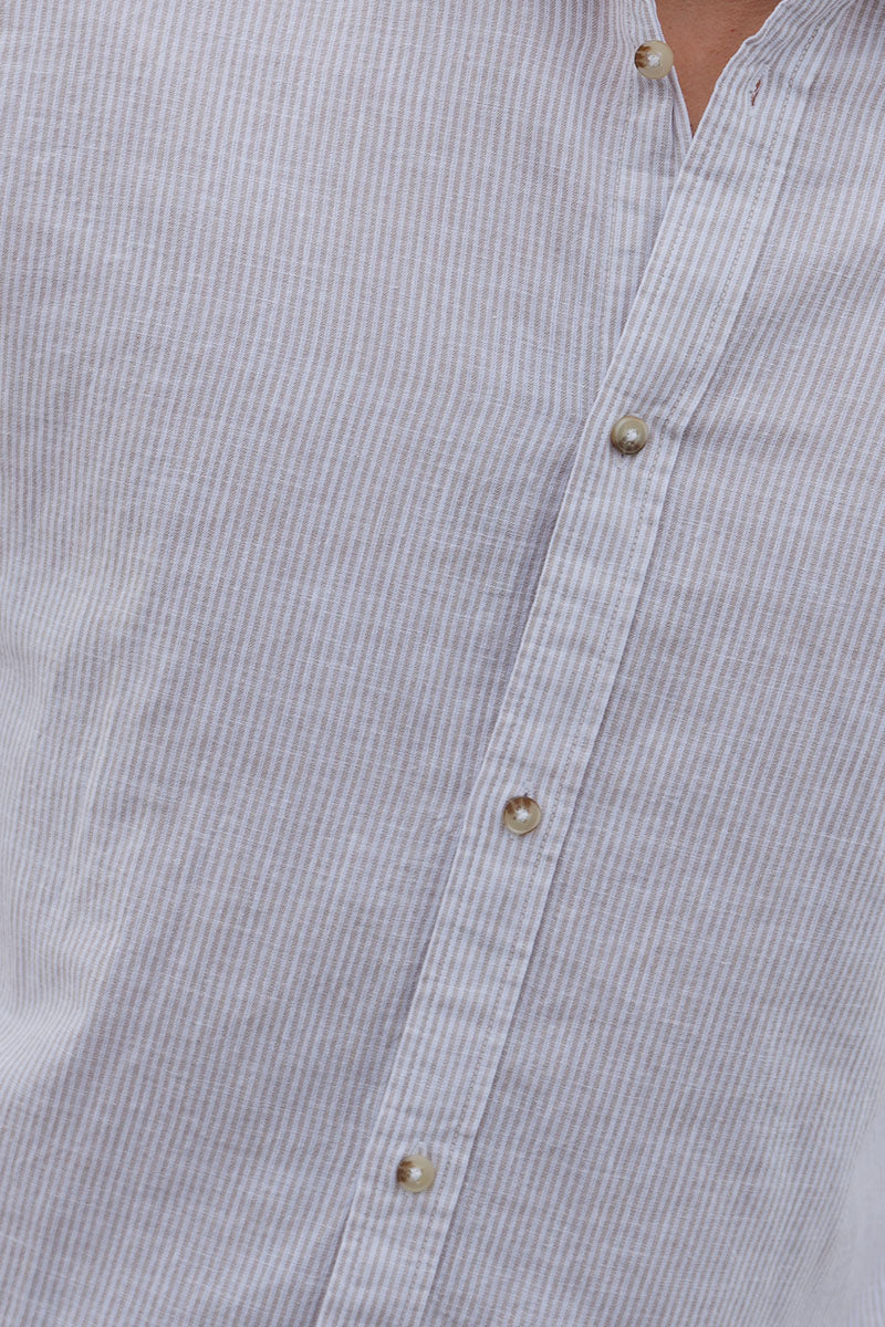 Jack & Jones Summer Hemd Linen Blend Band LS Crockery - Image 3