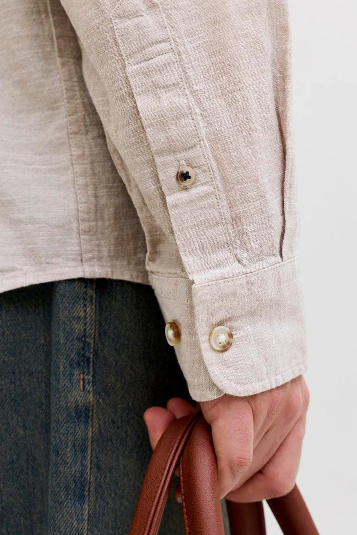 Jack & Jones Summer Linen Blend Tunic Shirt LS String - Image 5