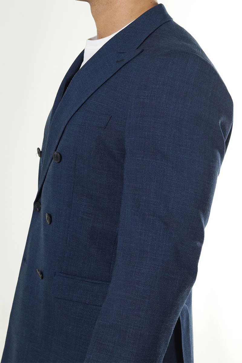 Selected Oasis Linen DB Blazer Dark Navy - Image 5