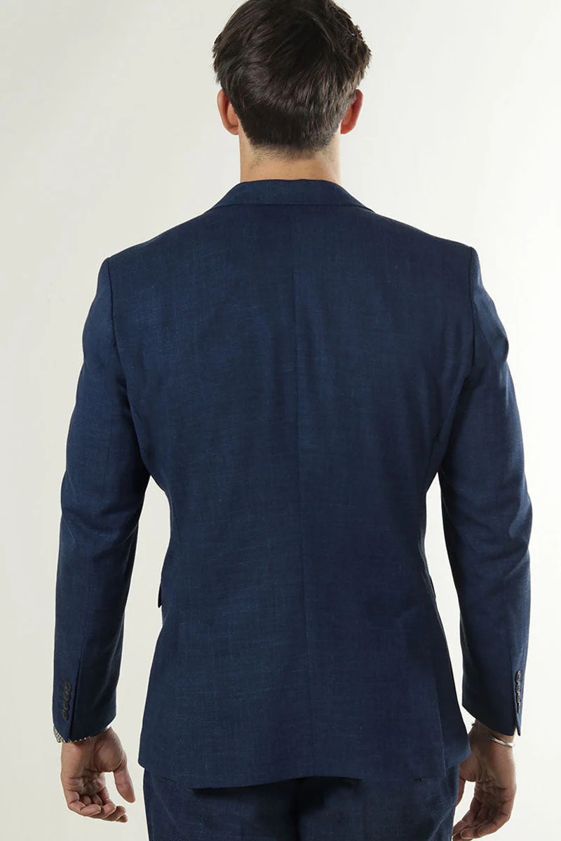 Selected Oasis Linen DB Blazer Dark Navy - Image 6