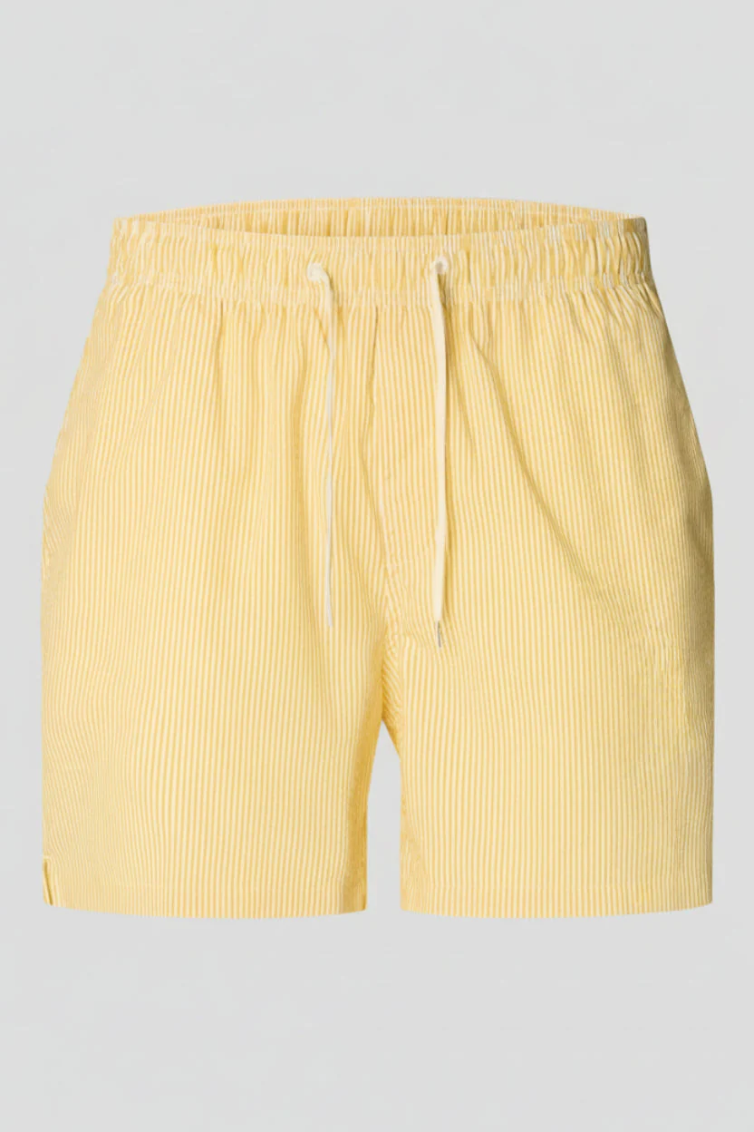 Selected Cooper Seersucker Swimshorts Spectra Yellow - Image 6