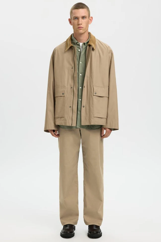 Selected Loose New Miles Flex Pant Greige - Image 4