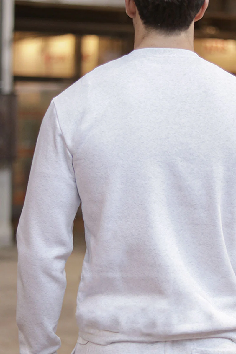 Only & Sons Ceres Crew Neck Super Light Grey Melange - Image 4