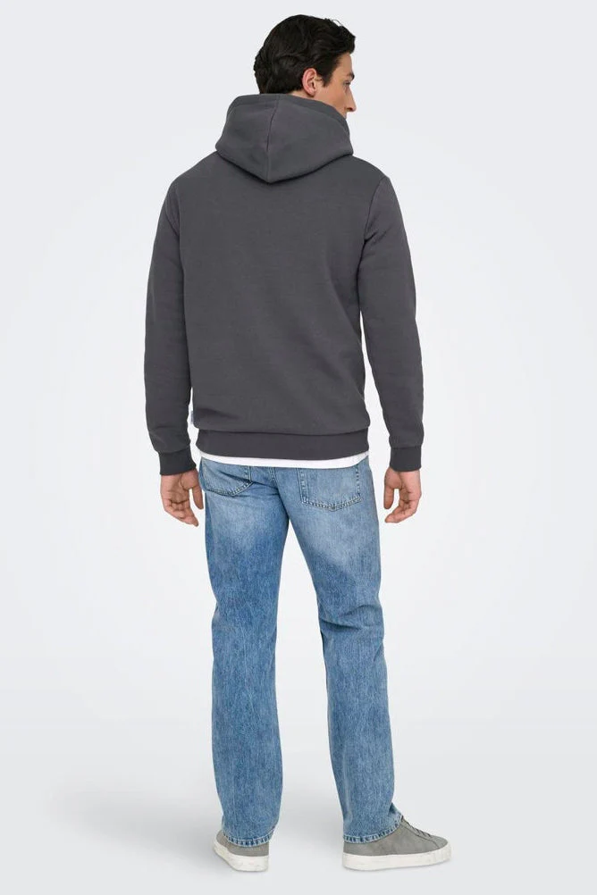 Only & Sons Ceres Hoodie Grey Pinstripe - Image 4