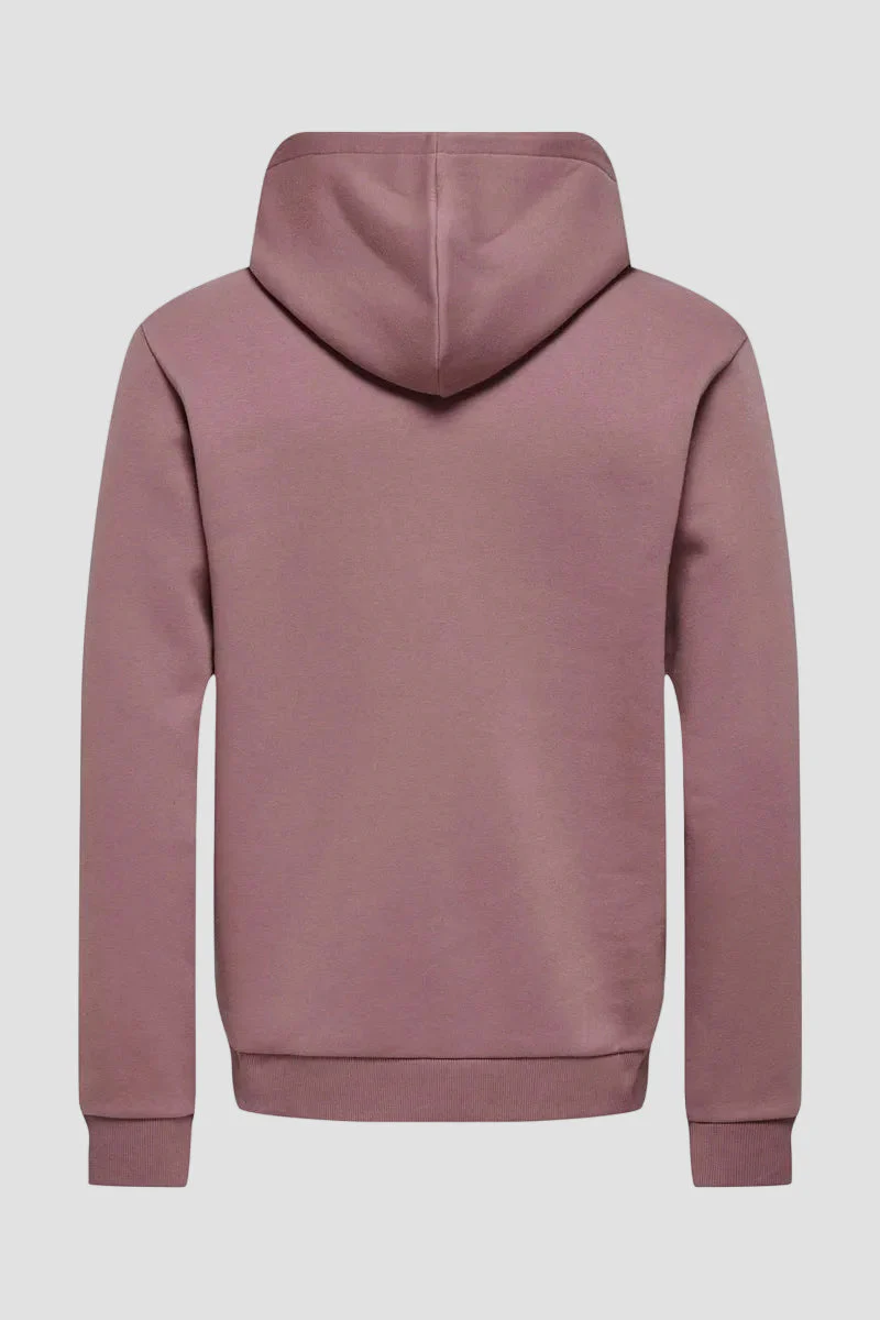 Only & Sons Ceres Hoodie Twilight Mauve - Image 4