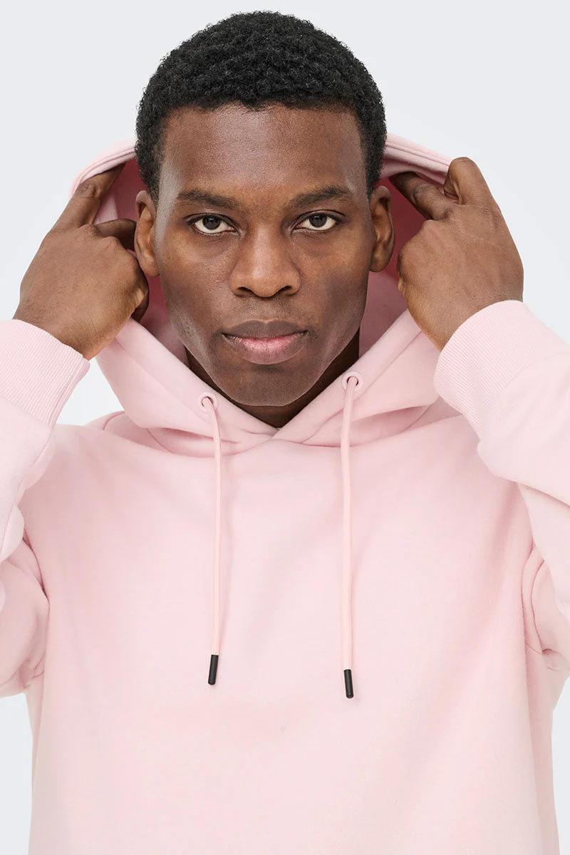 Only & Sons Ceres Hoodie Veiled Pink - Image 3