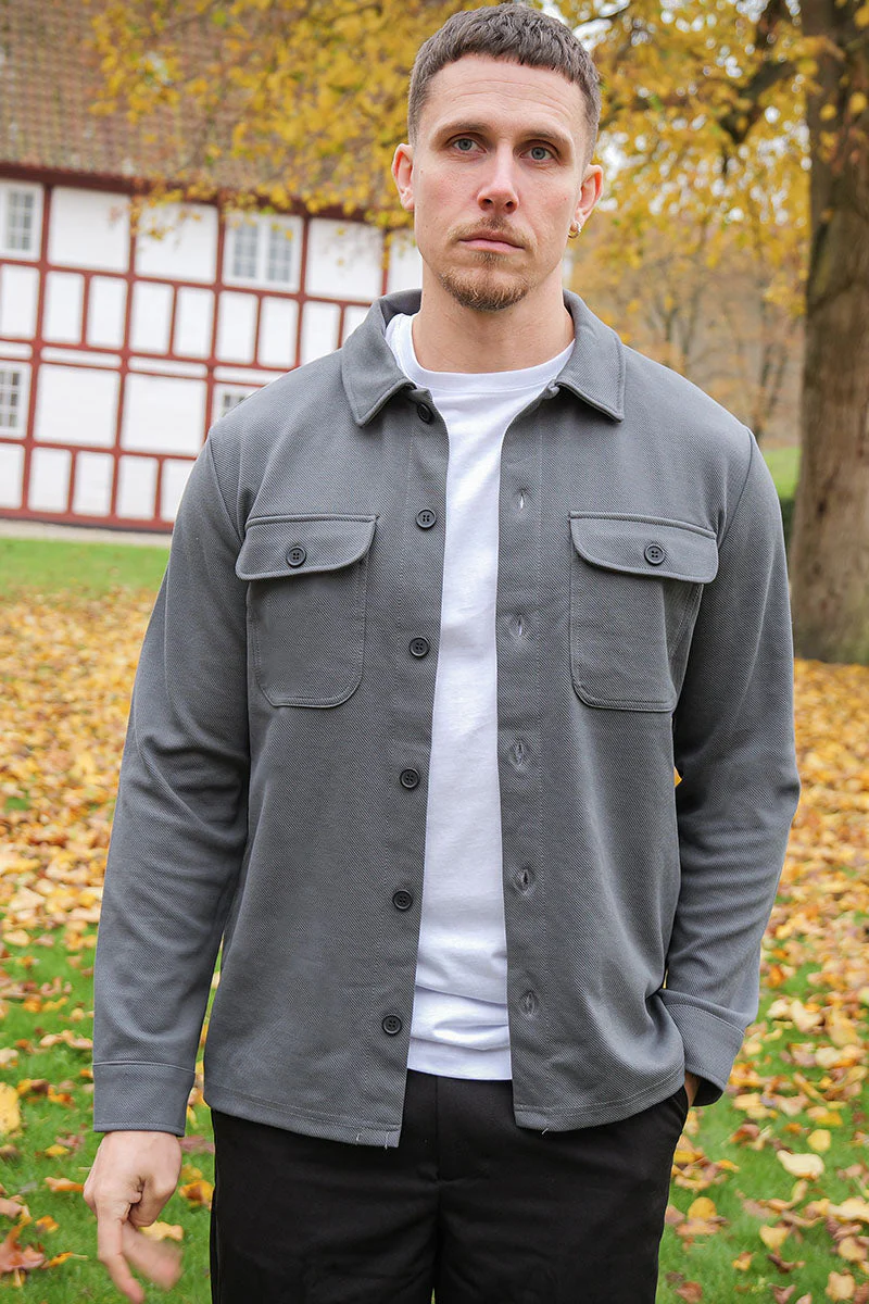Only & Sons New Kodyl Overshirt Grey Pinstripe