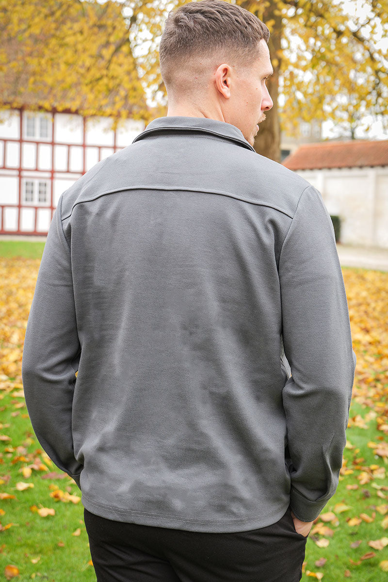 Only & Sons New Kodyl Overshirt Grey Pinstripe - Image 6