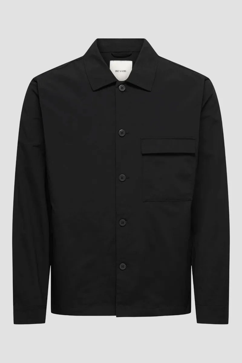 Only & Sons Gereth Life Stretch Shacket Black - Image 8