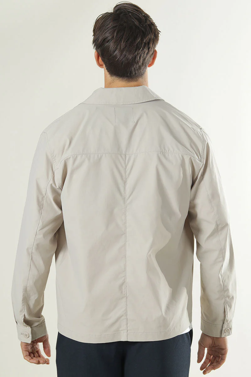 Only & Sons Gereth Life Stretch Shacket Silver Lining - Image 4