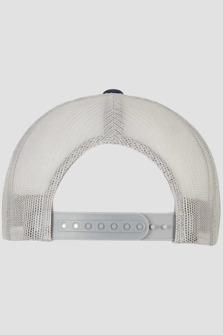 Flexfit Retro Trucker 2-Tone Navy/Silver Headwear - Image 2