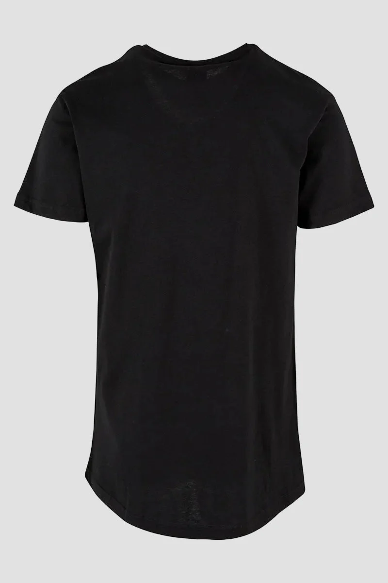 URBAN CLASSICS Shaped Long Tee Black - Image 4
